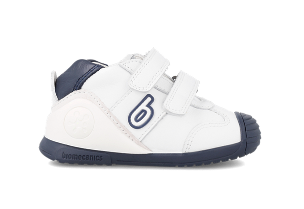 Tenis Biomecanics Blanco y Azul para Bebé