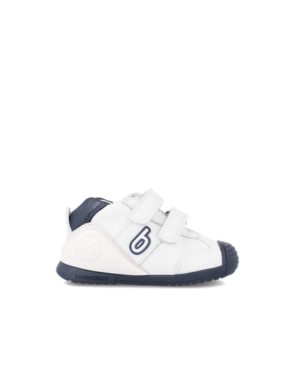Tenis Biomecanics Blanco y Azul para Bebé