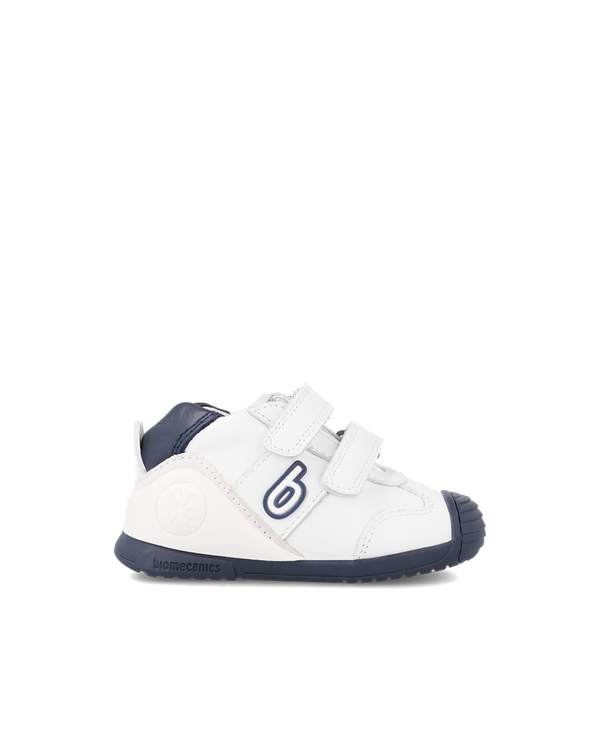 Tenis Biomecanics Blanco y Azul para Bebé
