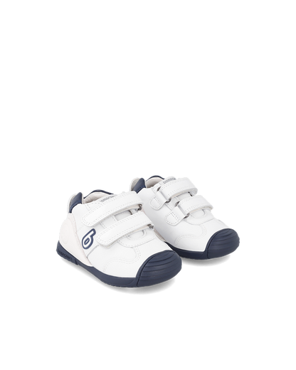 Tenis Biomecanics Blanco y Azul para Bebé