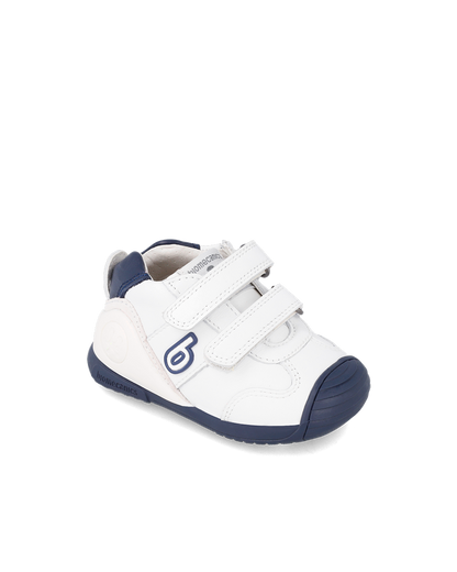 Tenis Biomecanics Blanco y Azul para Bebé