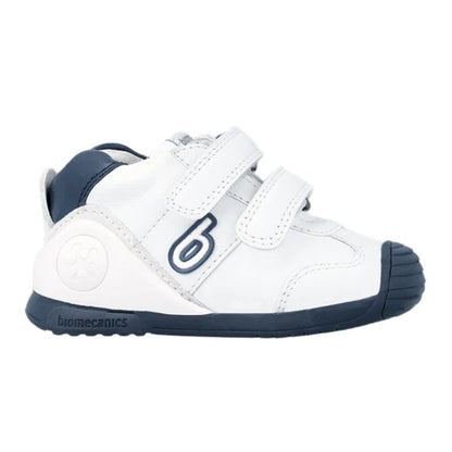 Zapatos Biomecanics Blanco y Azul con Velcro para Bebé
