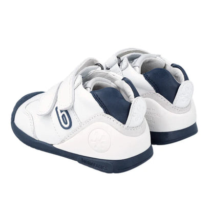 Zapatos Biomecanics Blanco y Azul con Velcro para Bebé