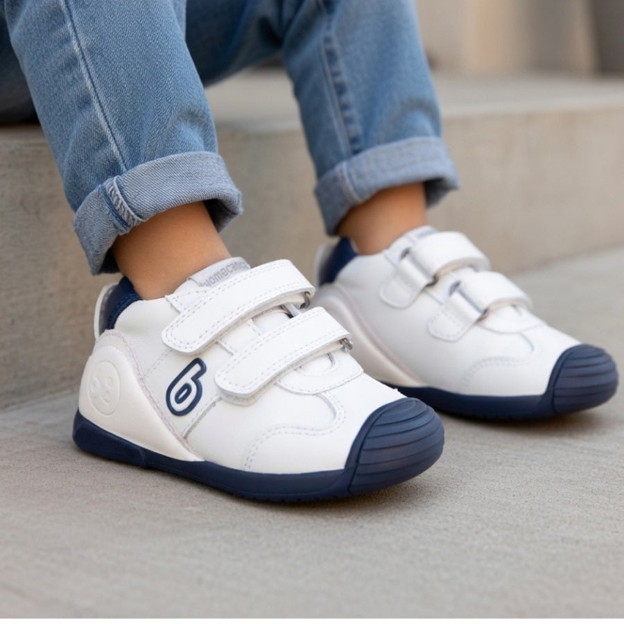 Zapato  Biomecanics Blanco-Azul para Bebe