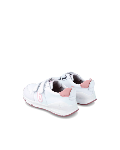 Tenis Biomecanics Blancos y Rosa para Bebé