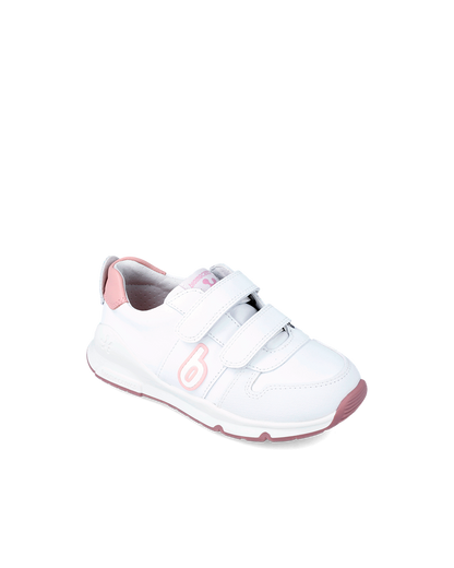 Tenis Biomecanics Blancos y Rosa para Bebé