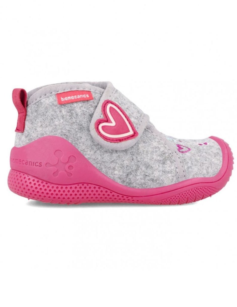 Pantufla Niña Fieltro Velcro Unicornio Biomecanics