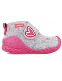Pantufla Niña Fieltro Velcro Unicornio Biomecanics
