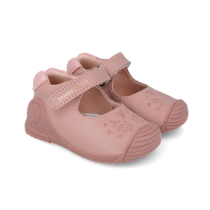 Zapatos Biomecanics Rosas con Velcro para Bebé