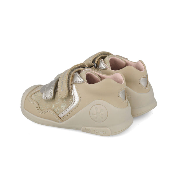 Biomecanics Zapato de Niña Beige Velcro