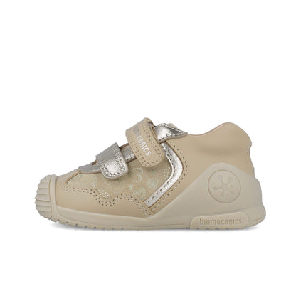 Zapatos Biomecanics Beige con Velcro para Bebé