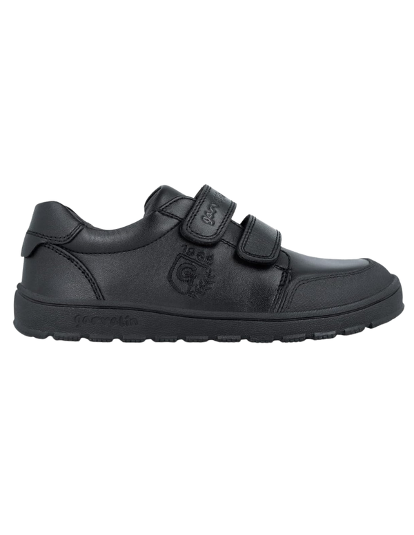 Zapato Garvalin Escolar Doble Puntera Con Velcro Negros para Niño