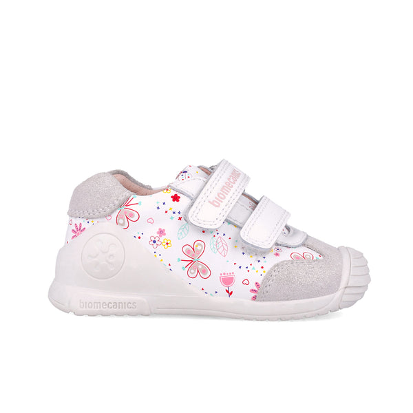 Zapato Niña Piel Estampado con Doble Velcro - BIOMECANICS