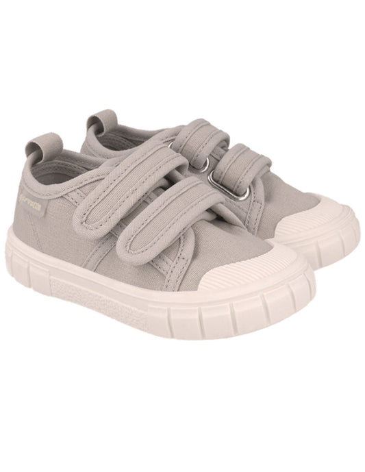 Zapato Garvalin Lona Dos Velcros Crudo para Niño