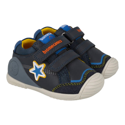 ZAPATO BOTIN NIÑO DOBLE VELCRO ESTRELLA