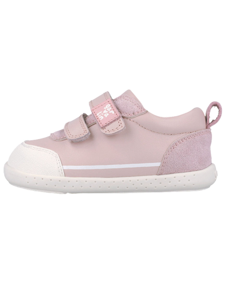 Zapato Barefoot Garvalin Dos Velcros Rosa