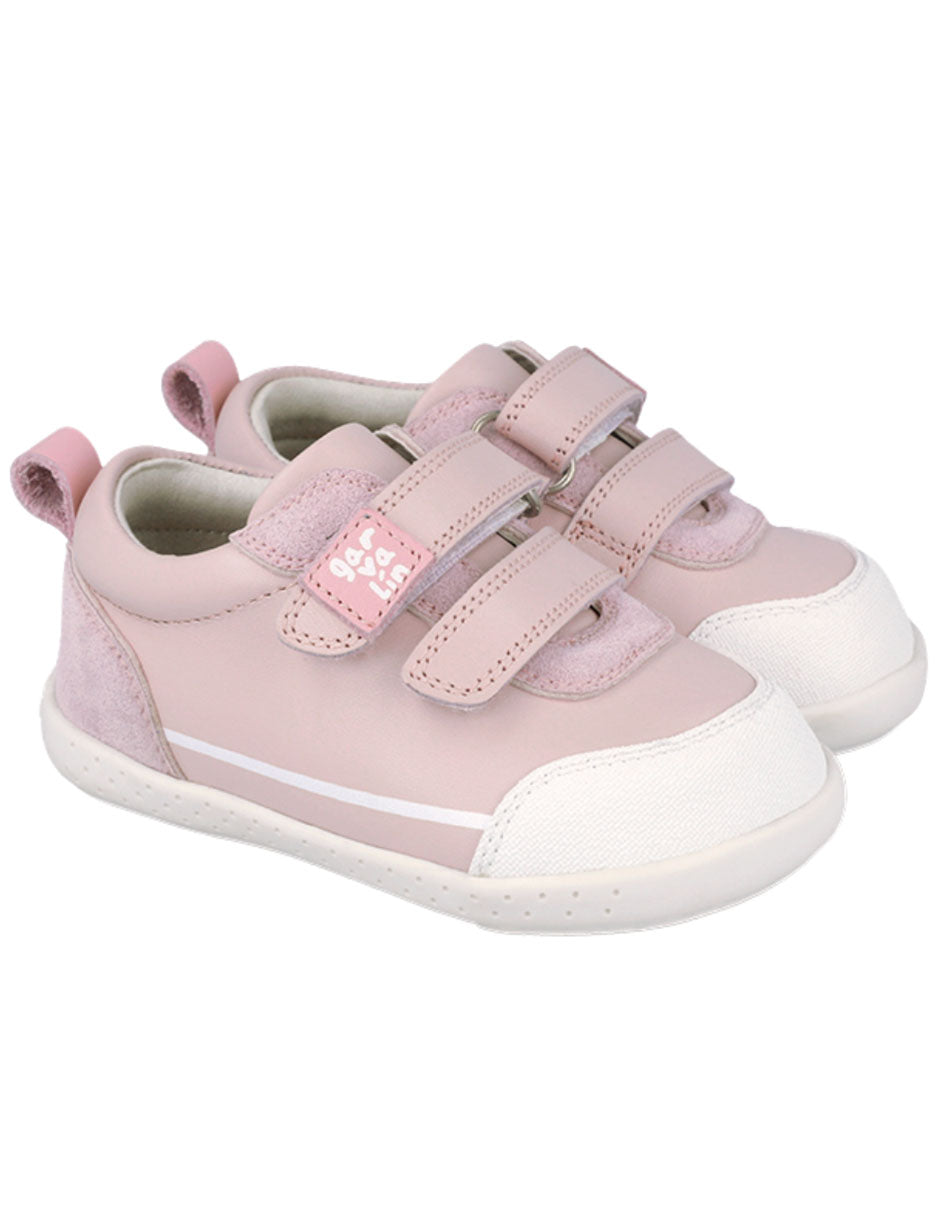 Zapato Barefoot Garvalin Dos Velcros Rosa
