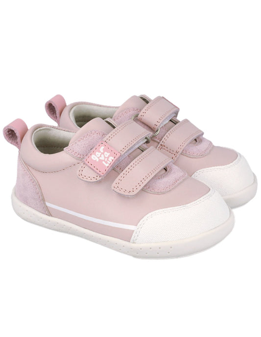 Zapato Garvalin Barefoot Dos Velcros Blancos para Niño