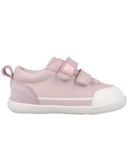 Zapato Barefoot Garvalin Dos Velcros Rosa