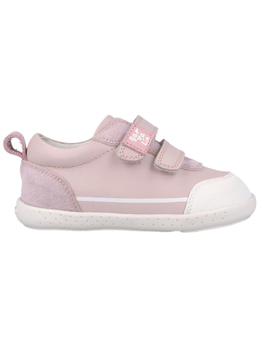 Zapato Garvalin Barefoot Dos Velcros Blancos para Niño