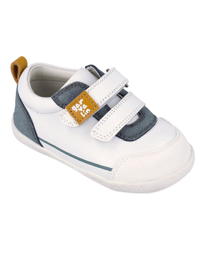 Zapato Barefoot Garvalin Dos Velcros Rosas para Niña