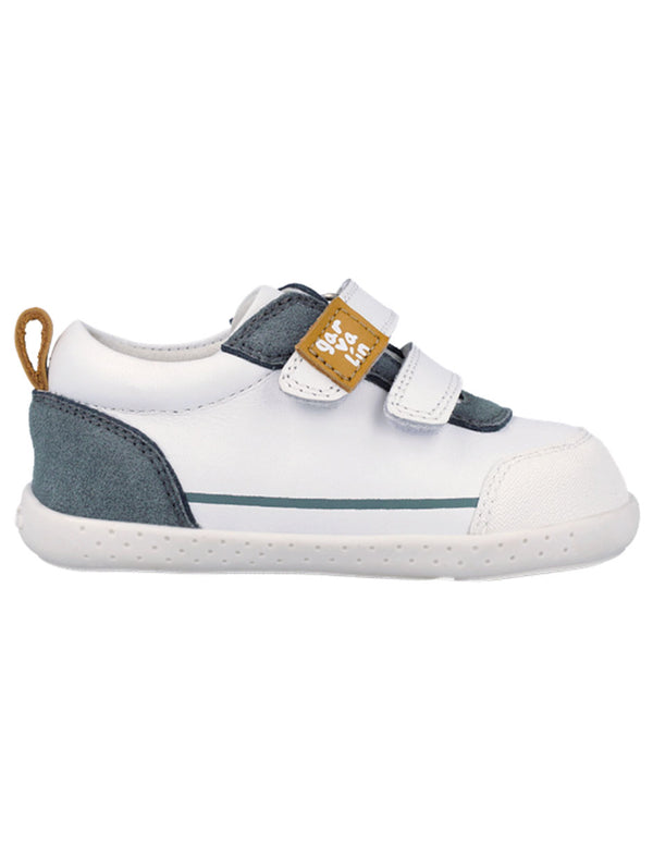 Zapato Barefoot Garvalin Dos Velcros Rosas para Niña