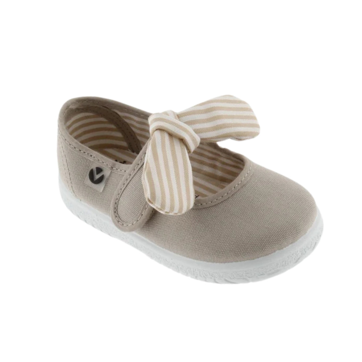 Zapato de Lona para Niña con Pañuelo de Rayas – VICTORIA