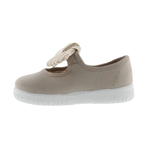 Zapato de Lona para Niña con Pañuelo de Rayas – VICTORIA