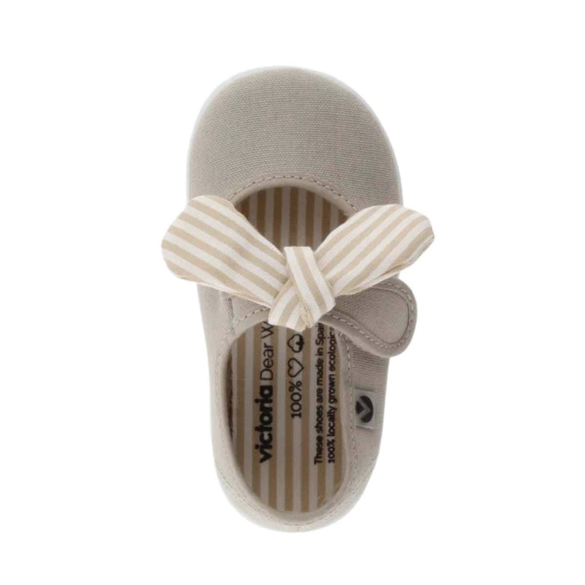 Zapato de Lona para Niña con Pañuelo de Rayas – VICTORIA
