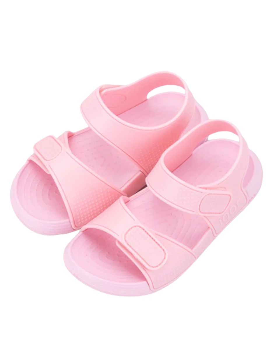 Sandalia Igor Dos Velcros Con Velcro Rosas para Niña