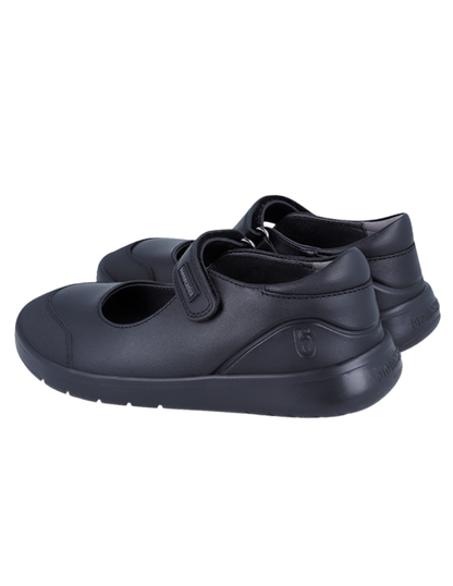 Zapato Biomecanics Escolar Puntera Con Velcro Negros para Niña
