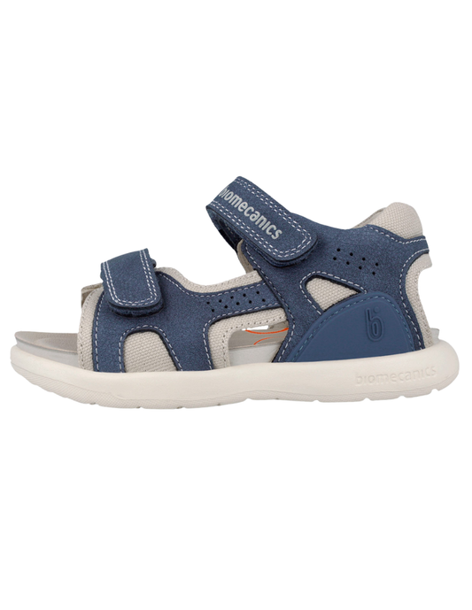 Sandalia Biomecanics Petrol Descubierta con Velcros para Niño