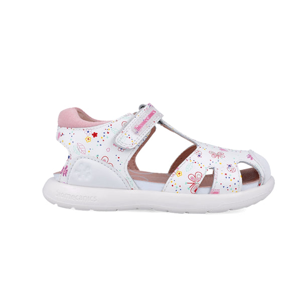 Sandalia Niña Mari Piel Estampada con Velcro - BIOMECANICS