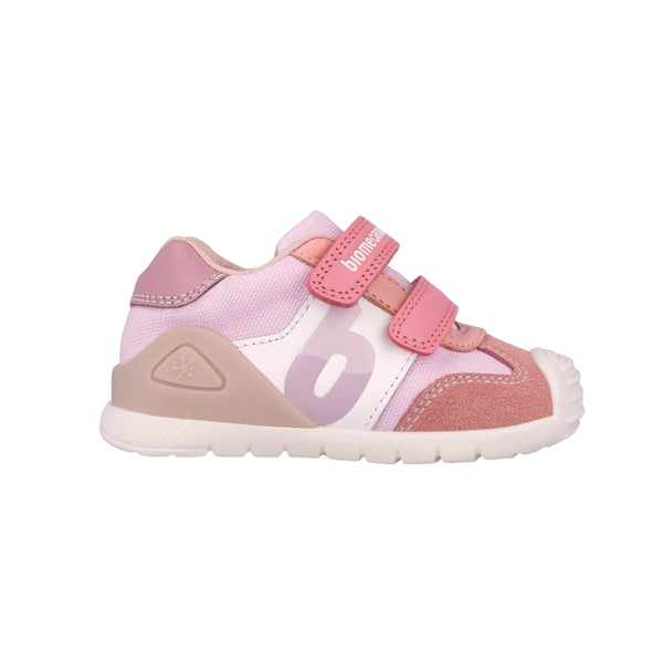 Zapato Niña Rosa con Doble Velcro - BIOMECANICS