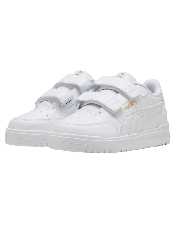 Tenis Puma Shuffle Downtown Lo V Ps Blancos para Niños(Unisex)