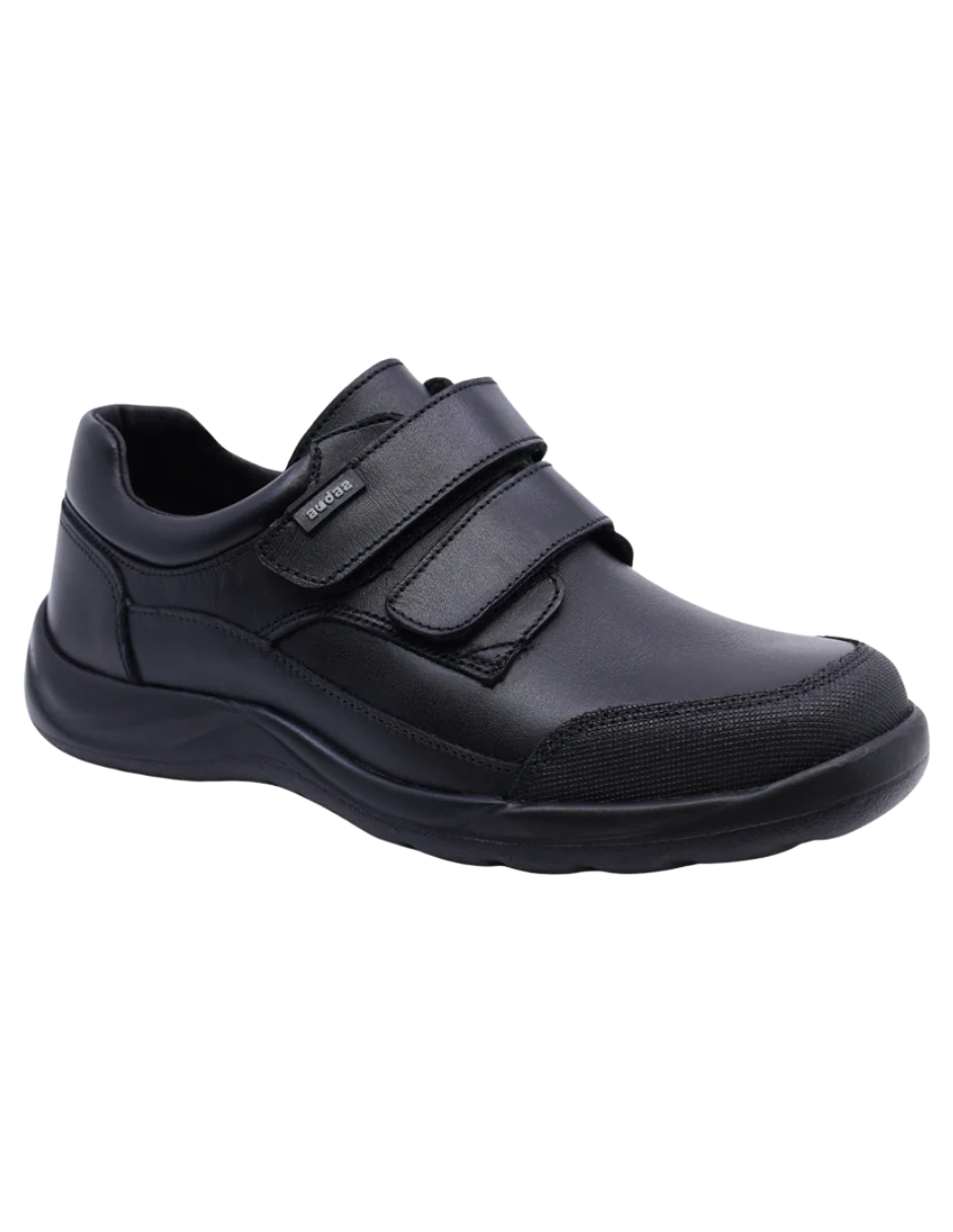 Zapato Coqueta Escolar Dos Velcros Puntera Negros para Niño