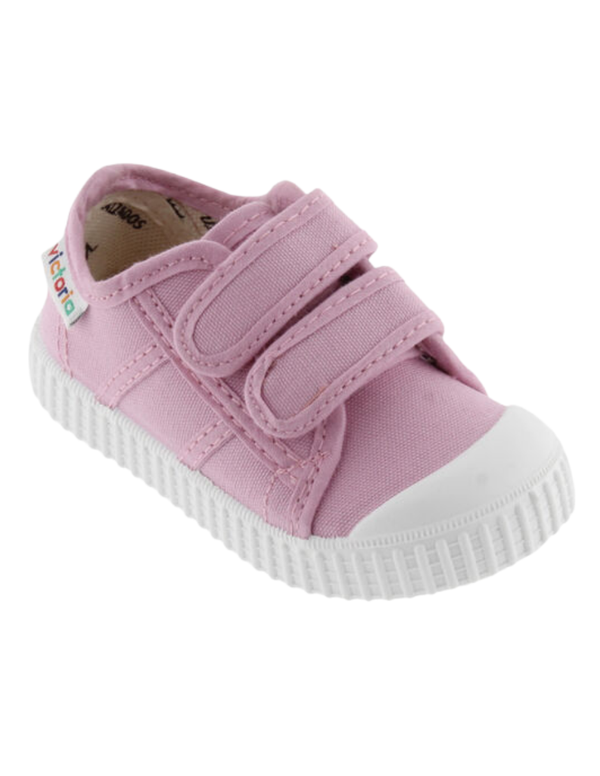 Zapato Victoria Petalos de Lona con Dos Velcros para Niña