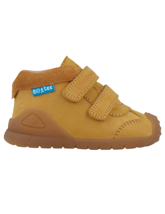 Zapato Biomecanics Camel de Botin con Dos Velcros para Bebe