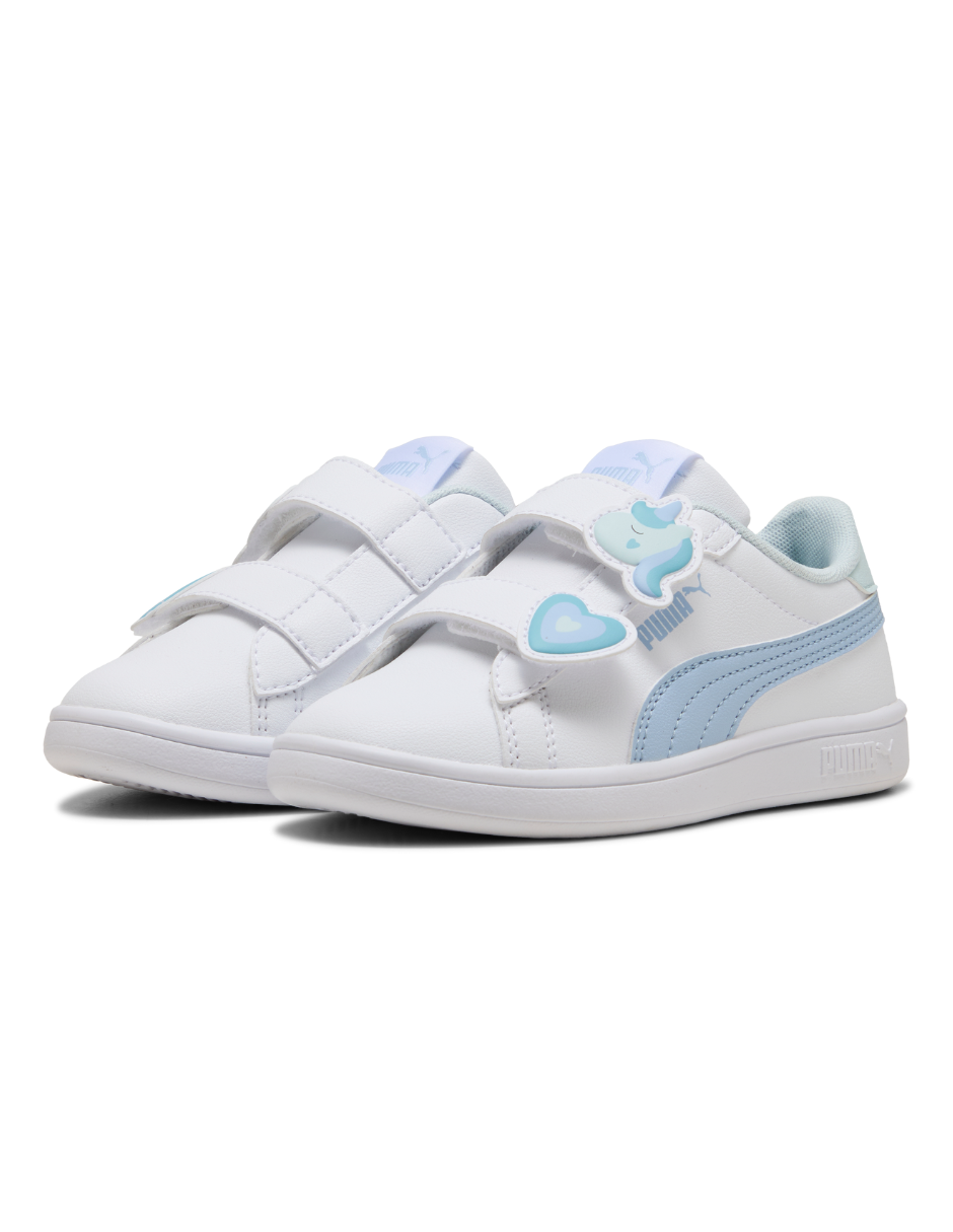 Tenis Niña Puma Smash 3.0 Badges V Ps Blanco -Puma