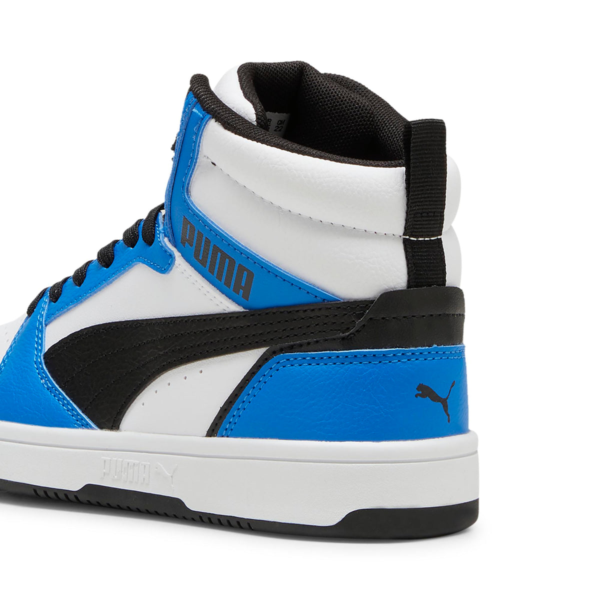 Tenis Puma Rebound V6 Mid JR Blancos para Niño