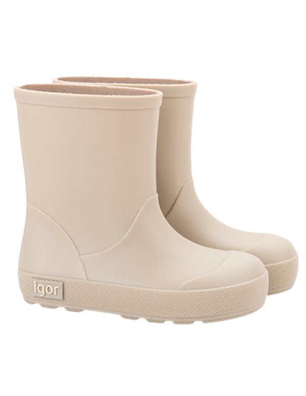 Bota Baja De Lluvia Igor Beige Para Niña
