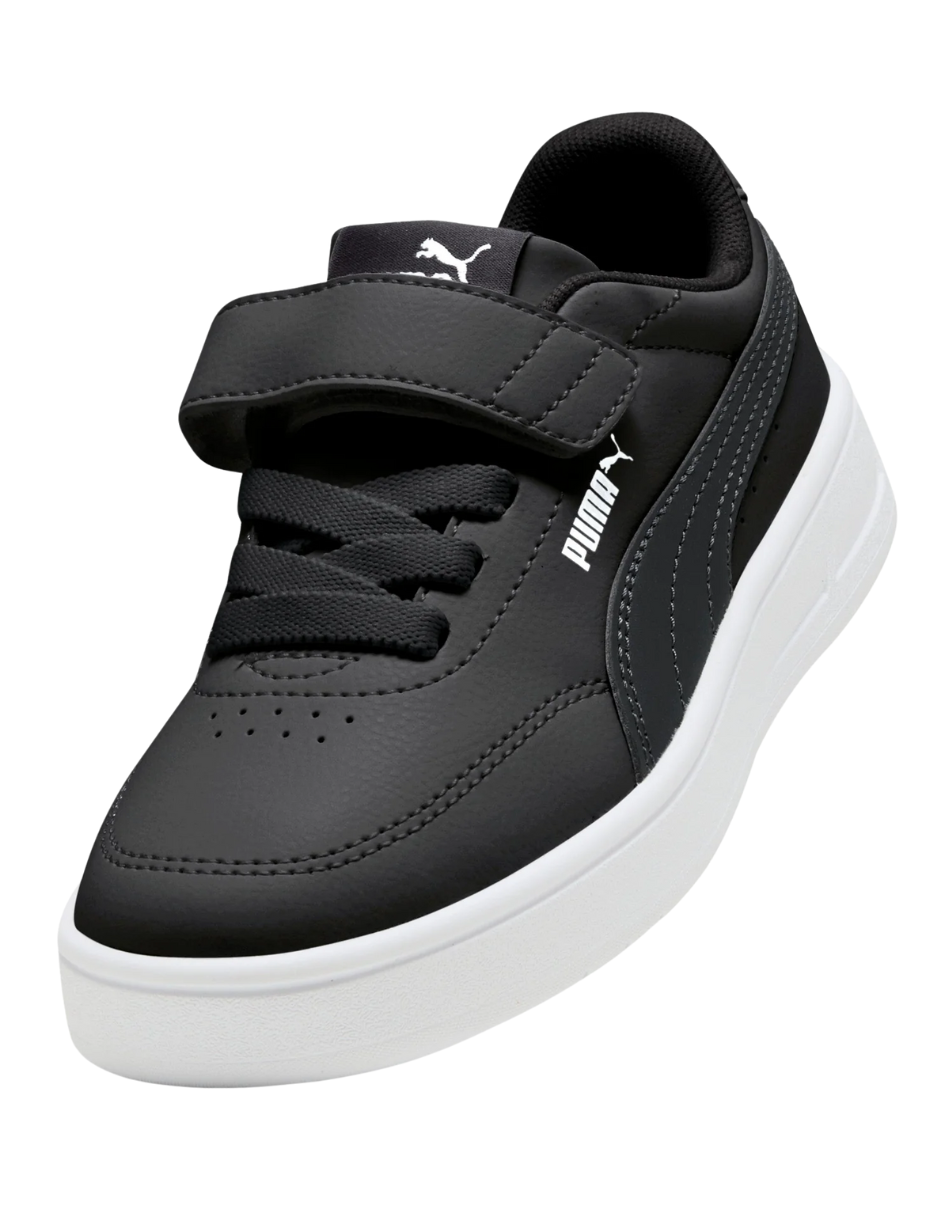 Tenis Puma Court Classic Clean Ac+ Ps Negros para Niño