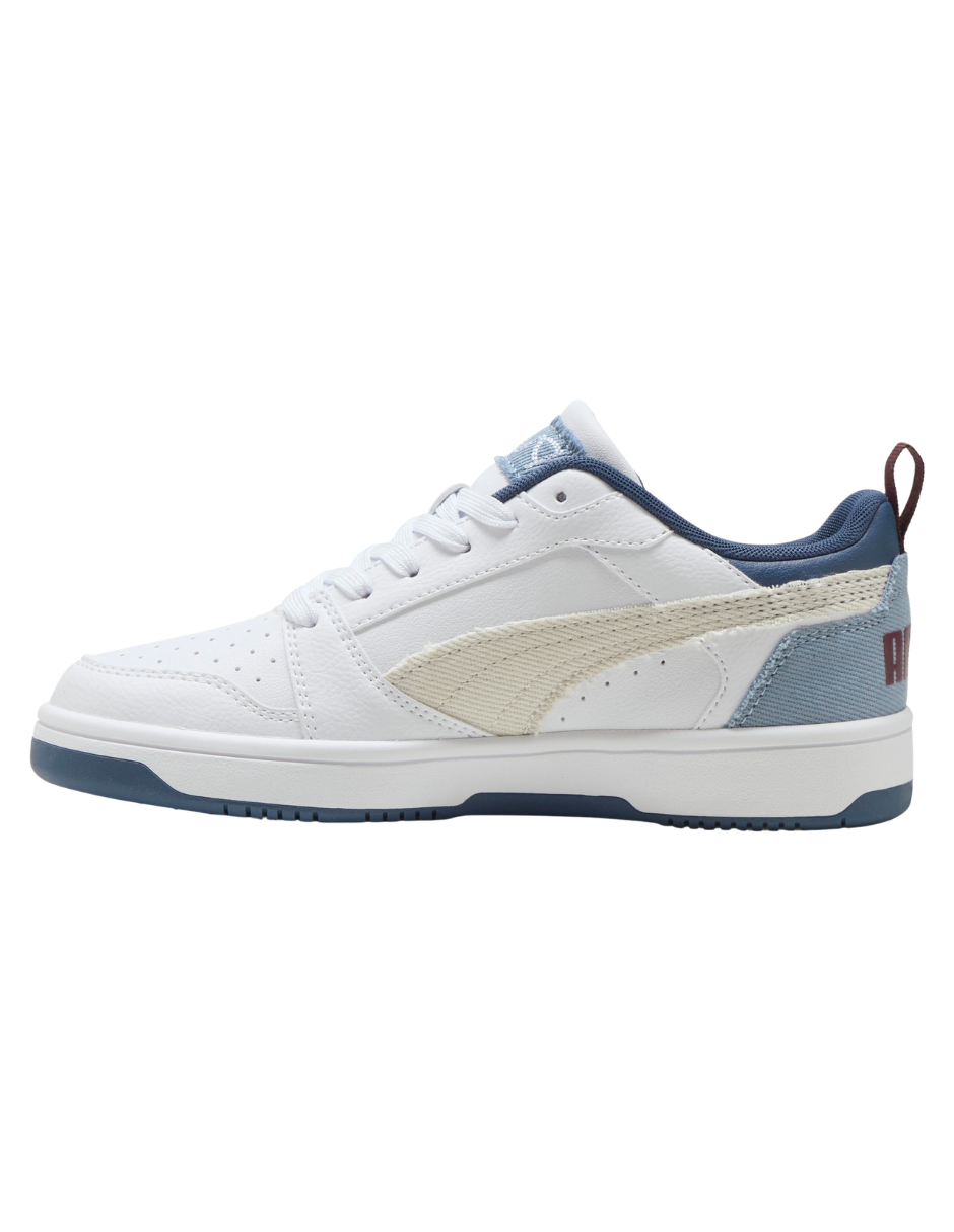 Tenis Puma Rebound V6 LO Mid 90S JR Blancos para Niño