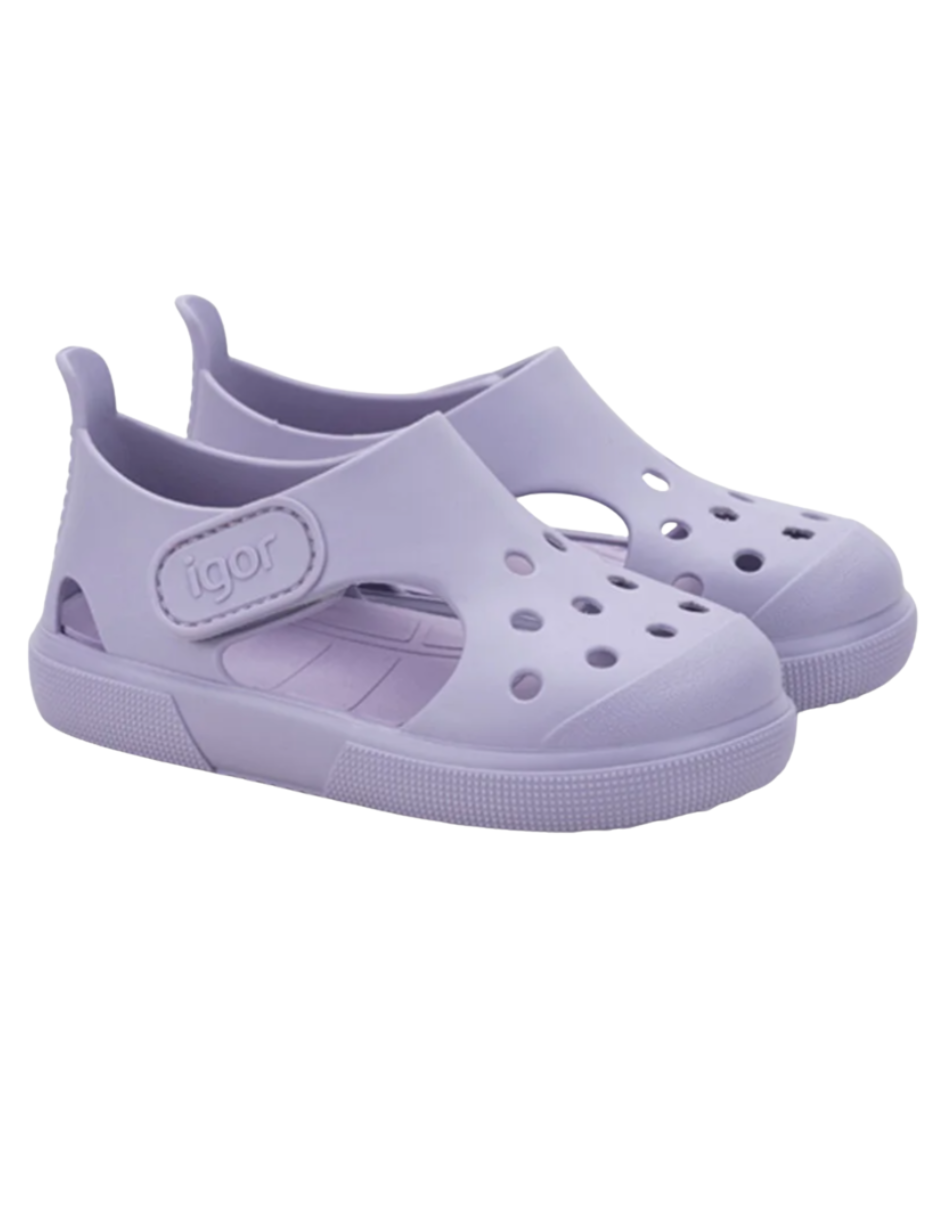 Sandalia Igor Sport Con Velcro Malvas para Niña
