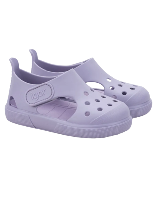 Sandalia Igor Sport Con Velcro Malvas para Niña