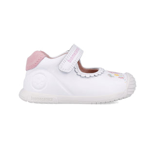 Zapato Mercedes Blanco con Velcro -BIOMECANICS