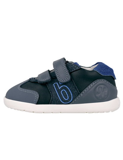 Zapato Biomecanics Wider Doble B Con Velcro Azules para Niño