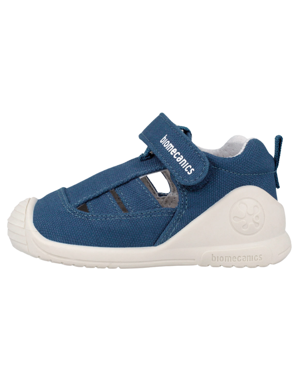Sandalia Biomecanics Petrol con Velcro y Pique para Bebé