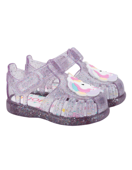 Sandalia Igor Unicornio Con Velcro Malvas para Niña