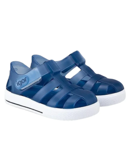 Sandalia Igor Tiras Con Velcro Marino para Niño